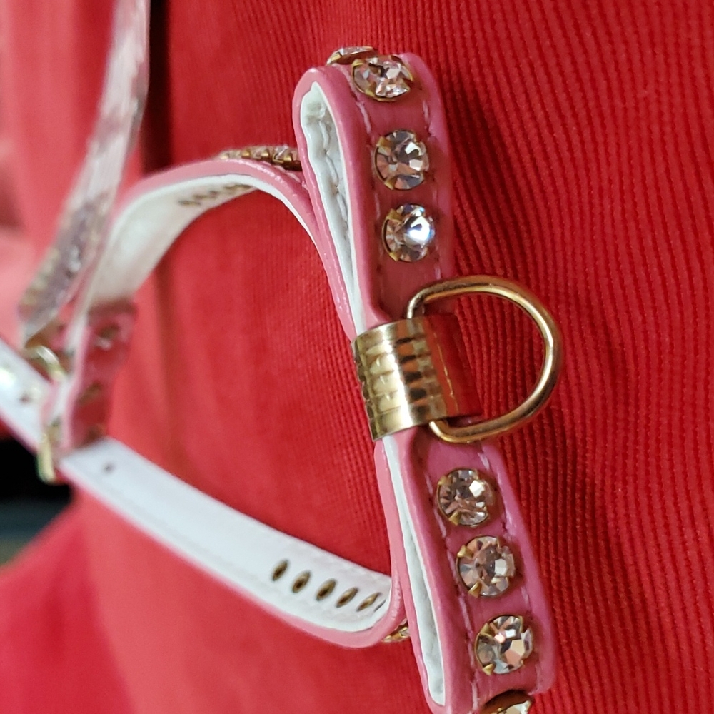 Brand New pink dog collar with rhinestones 14 inches